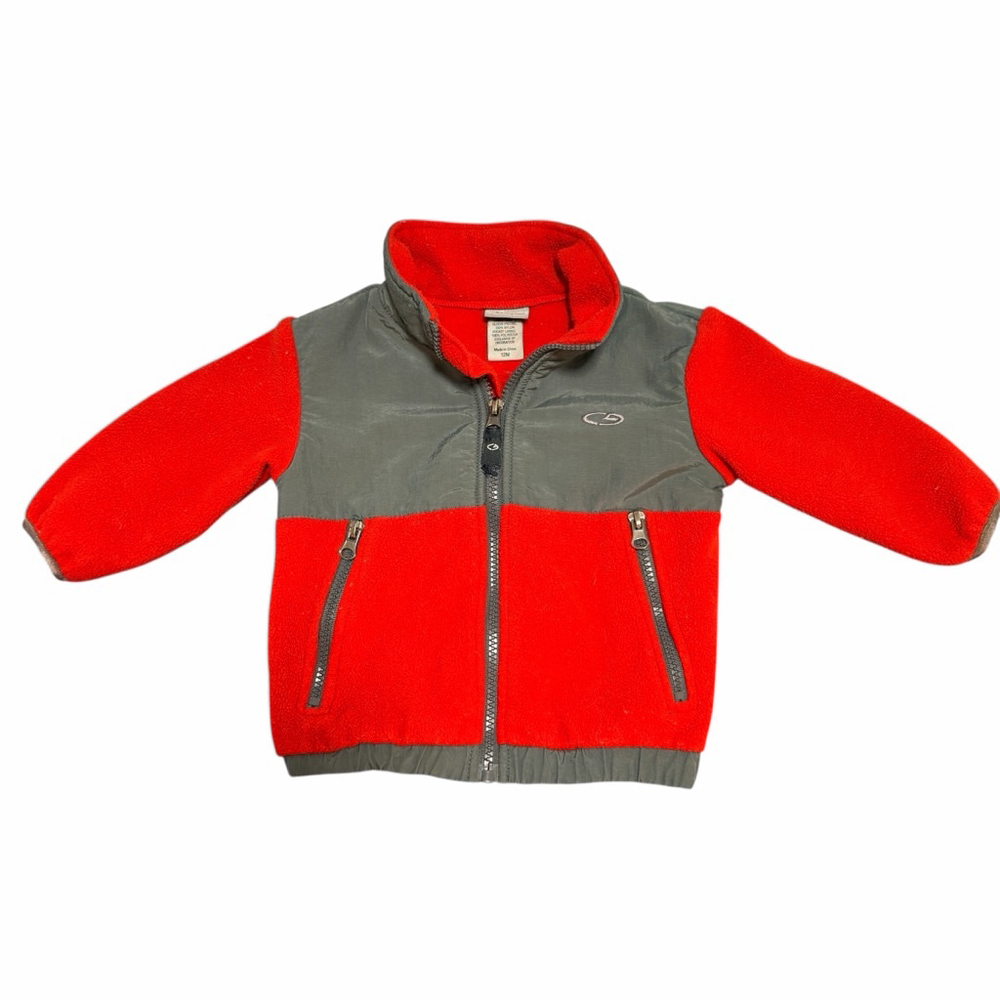 Champion C9 Baby Boys' Red & Gray Fleece Full-Zip Jacket - Size 12M